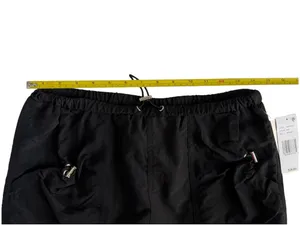 Honey&Sparkle NWT Sz M Black Nylon Utility Cargo Mini Skirt Drawstring Waist thumbnail 7