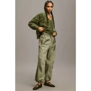 Anthropologie Pilcro Reworked Camo Sweatshirt Popover V-Neck Cropped Oversized thumbnail 13