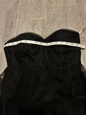 Jenny Yoo Black Strapless Evening Gown - sparkly black maxi dress - size 8 thumbnail 11