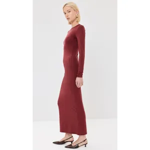 NWT Reformation‎ Tommie Knit Maxi Dress Chianti Sz Medium $198 thumbnail 6