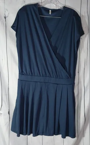 Halara Surplice V-Neck Athleisure Casual Comfy Short-Sleeve Pocket Romper thumbnail 1