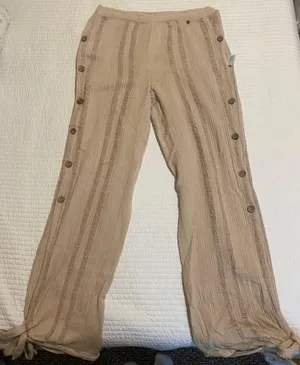 Boutique Gauze Pants Tan Size M thumbnail 1