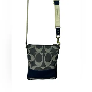 Coach Y2K Vintage Signature Denim Blue and Cream Crossbody Bag thumbnail 4