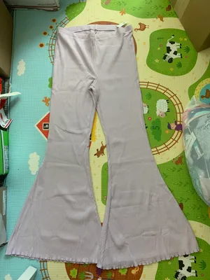 Aerie NWT Hi Rise Ribbed Super Flare Pant Lilac Large thumbnail 3