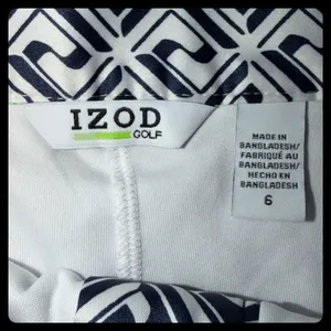IZOD Golf Skort Women 6 Blue Geometric Activewear Skirt thumbnail 2