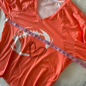 Women's Long Sleeve Football Love Themed Top Size Large #260696 thumbnail 5