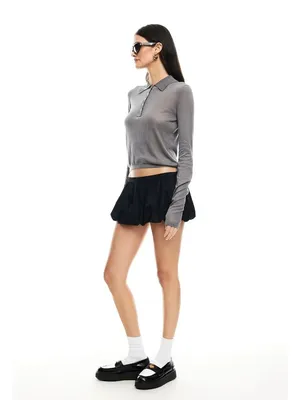 LIONESS Un Tutu Mini Skort in Onyx Small New Womens Skirt Shorts thumbnail 13
