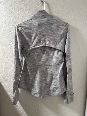 🍋 LULULEMON Women’s Grey Space-Dye Full-Zip Jacket Size 4 W4ACYS thumbnail 2
