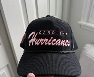 47 Brand Black Carolina Hurricanes Embroidered Script corduroy Cap thumbnail 5