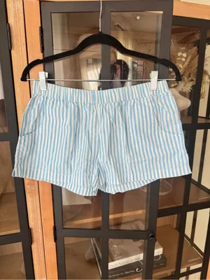 LAKE Pajamas seersucker shorts striped elastic waistband cotton thumbnail 6