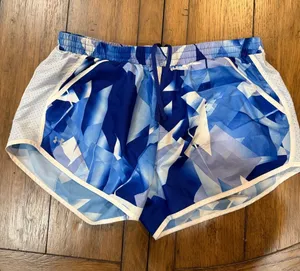 Under Armour Blue and White Geometric Athletic Shorts thumbnail 1