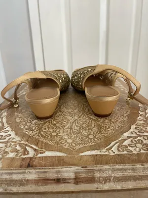 J Renne Gold Embellished Slip -On Mules thumbnail 8
