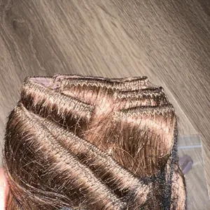 Wire Hair Extensions Real Human Hair 16 inch 125g Light Ash Brown Remy Real Hair thumbnail 6