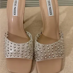 Steve Madden Nude Studded Heels thumbnail 1