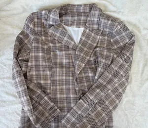 Women’s Plaid Blazer Brown Size L thumbnail 1