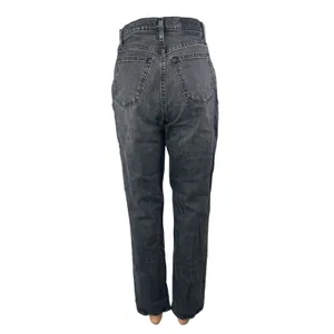 Abercrombie & Fitch 90's Straight Black Ultra High Rise Denim Jeans Pants Sz 26 thumbnail 2