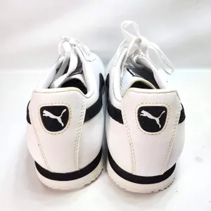 Vintage Puma Roma Leather Sneakers Y2K Hype Style Womans Size 9 White Black‎ thumbnail 3