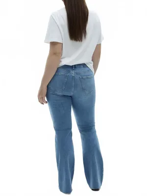 Mango Fiona Flared Mid-Rise Jeans NWT Medium Blue Size 0 (EUR 32) thumbnail 7