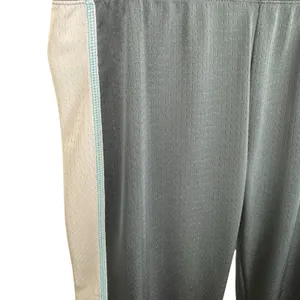 Nike Mesh Black White Blue Stripe Straight Leg‎ Drawstring Athletic Pants Size L thumbnail 3