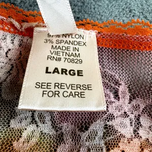 VTG Rue‎ 21 Top Womens Size L Floral Mesh Baby Doll Y2k Unique Nylon Fairycore thumbnail 5