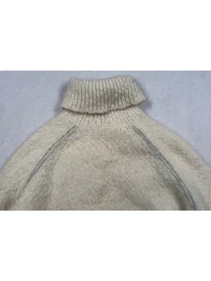 J.Crew Alpaca Merino Wool Cashmere Turtleneck Sweater Ivory Cream Womens Small S thumbnail 3