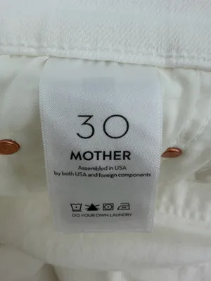 Mother Jeans Women’s 30 White Denim the Insider Crop Step Fray 1157-753 26” thumbnail 5