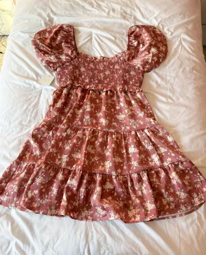 Altar’d State Burgundy Multi Cyrus Floral Mini Dress Size Small thumbnail 2