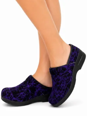 Dansko Professional Wool Clogs 37 Purple Black Nursing Medical Shoes Halloween thumbnail 6