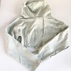 Danielle Guizio Womens Aqua Fleece Corset Cropped Balletcore Edgy Hoodie Size M thumbnail 10