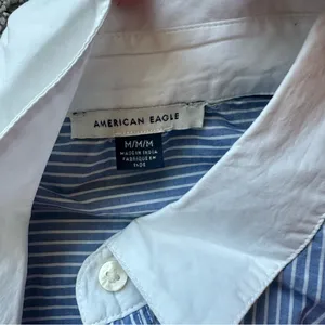 American Eagle Outfitters Blue and White Striped Swim Coverup thumbnail 3