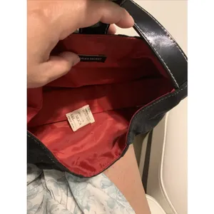 Y2K VICTORIA'S SECRET handbag purse satchel faux suede leather design half moon thumbnail 4