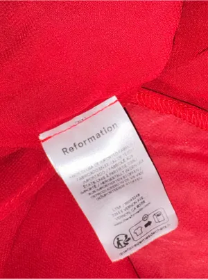 NEW REFORMATION Laine Red sleeveless midi dress sz 4 thumbnail 9