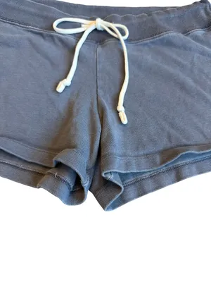 Brandy Melville Slate Blue Cotton Lounge Shorts Drawstring One Size Small thumbnail 3