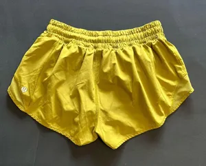 LULULEMON Hotty Hots Athletic Shorts Yellow/Green 2” Inseam Women’s Sz 6 GUC thumbnail 3