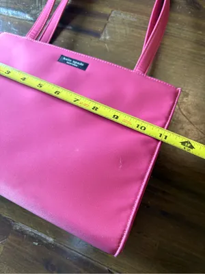 Vintage Kate Spade Pink Nylon Shoulder Bag Icon Sam Barbie Y2K Logo Coquette thumbnail 3