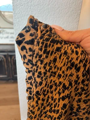 Universal Thread Women's Strapless Smocked Bodice Leopard Print Midi Dress thumbnail 8