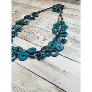 Paparazzi Blue Circle Design Necklace & Earring Set - Brand New thumbnail 5