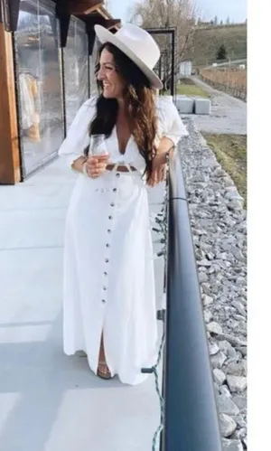 FREE PEOPLE String of Hearts Cutout Maxi Dress in White Size X-Small thumbnail 3