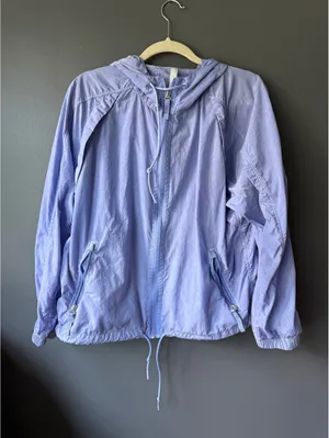 Athleta Lightweight Lavender Hooded Windbreaker Jacket, Size M thumbnail 1