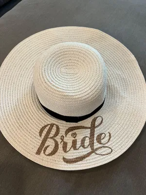 White Bride Straw Hat thumbnail 4
