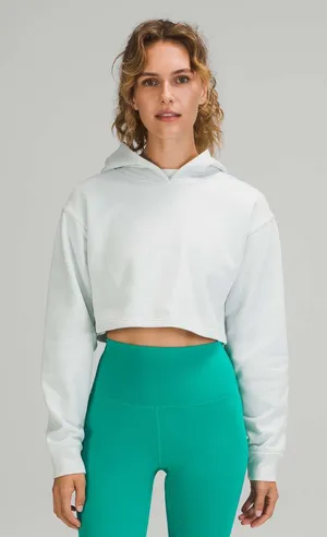 Lululemon All Yours Cropped Hoodie Ocean Air Blue Size 6 Oversized Sweatshirt thumbnail 1