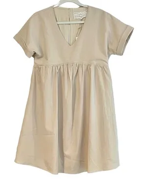 NWT Pink Martini Daisy Beige Mini Dress XS thumbnail 1