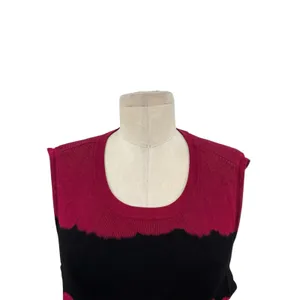 Karen Millen‎ Dress Bodycon Fit & Flare Sleeveless Tie Dye Red Black Size Small thumbnail 4