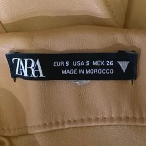 Zara Brown Faux Vegan Leather Sleeveless Strapless Mini Corset Tank Tube Dress S thumbnail 4