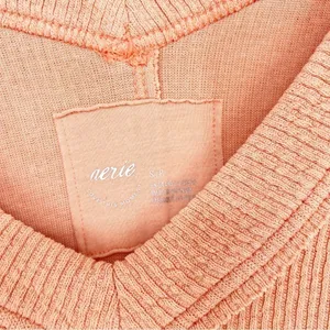 Aerie Cozy V-Neck Ribbed Sweater Women's Size S Orange‎ Loungewear thumbnail 5