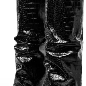 SaraIris Women's Slouchy Knee High Boots - Black, size 8 thumbnail 5