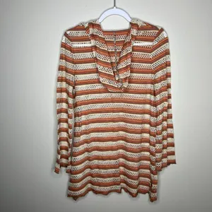 We The‎ Free Women's Striped Crochet V-Neck Top Festival Size S thumbnail 3
