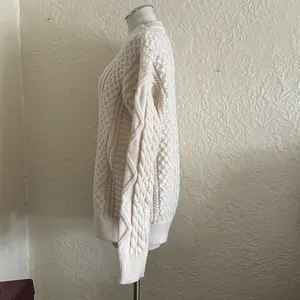 Aelfric Eden Ivory Cable Knit Sweater Large thumbnail 4