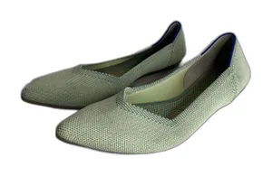 Rothy's The Point Shoes Womens Size 7.5 Green Knit Flats‎ Washable Eco Friendly thumbnail 1