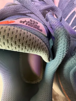 New Balance Women's Blue Knit Fresh Foam Sneakers with Peach Accents thumbnail 13
